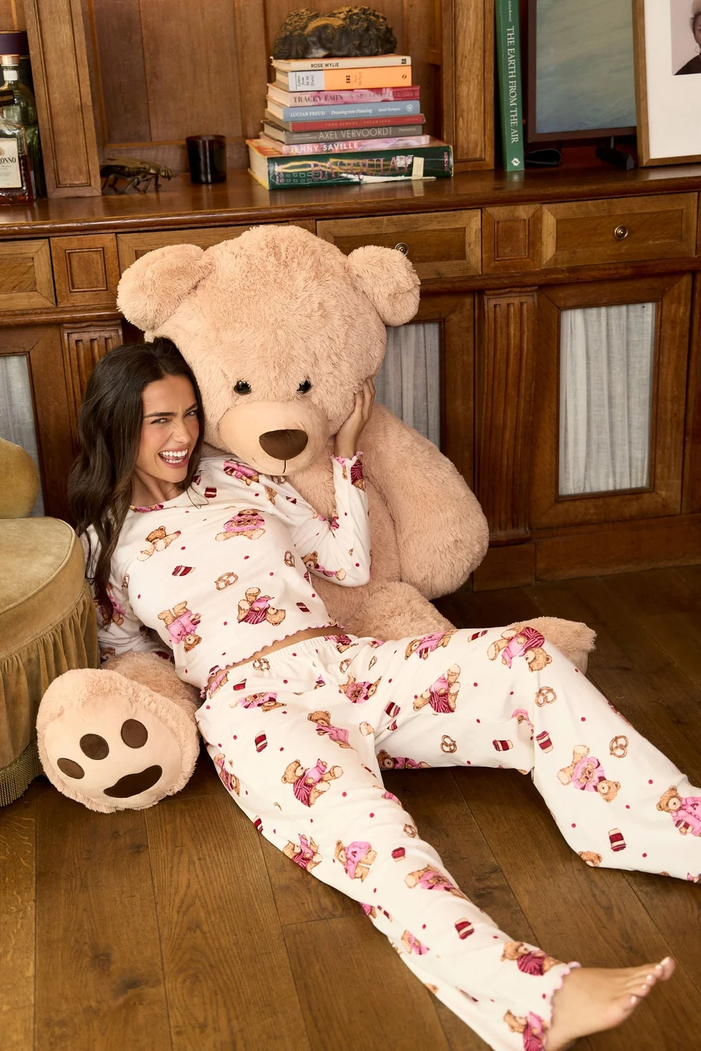 JimJam Teddy Bear Cream Pyjama Set - L Image 2