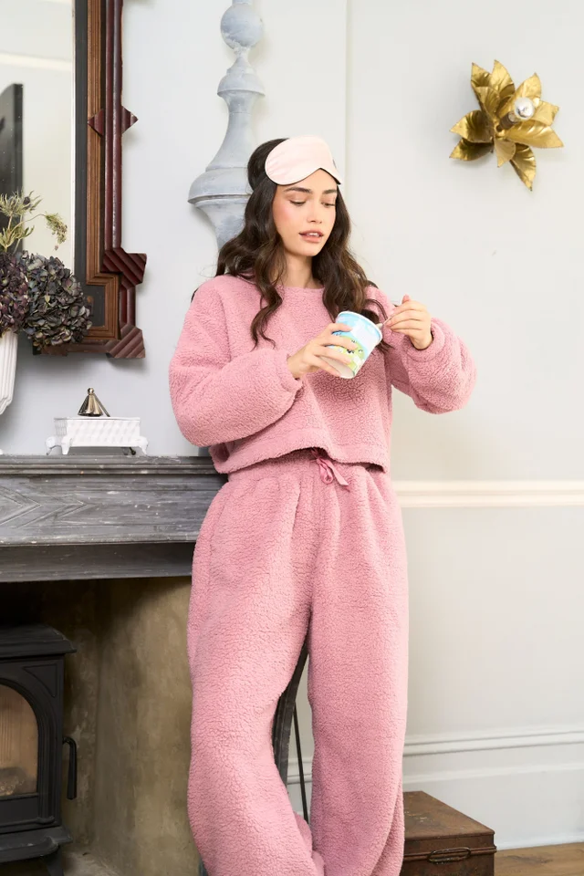 JimJam Pink Borg Lounge Set