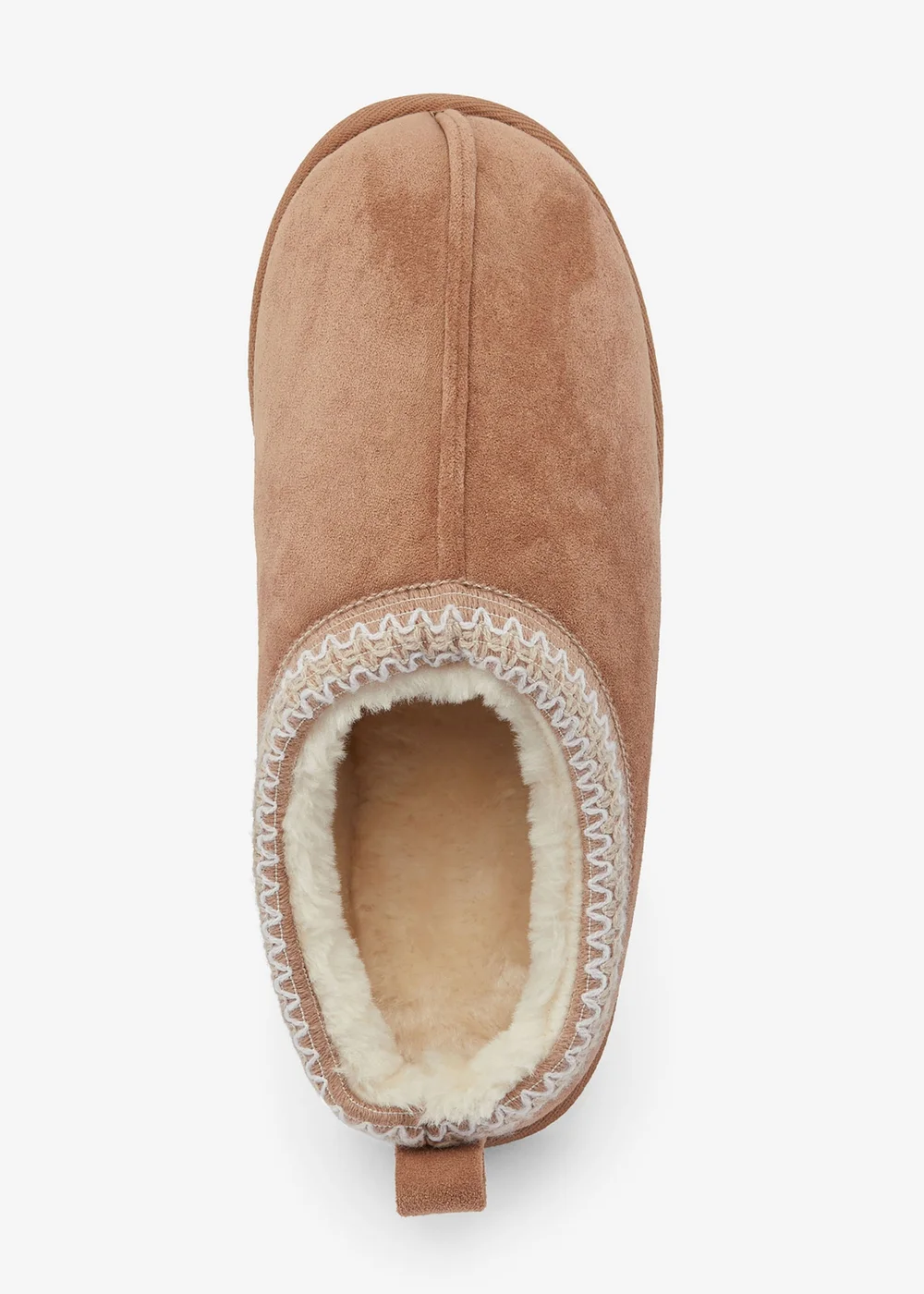 Cotton Traders Caramel Faux Fur Lined Slippers - 8 Image 2
