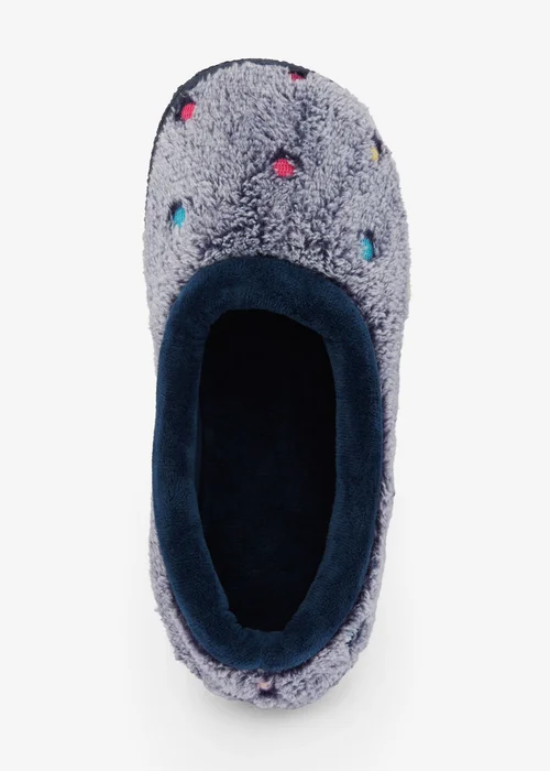Cotton Traders Navy Spot Slippers - 4 Image 2