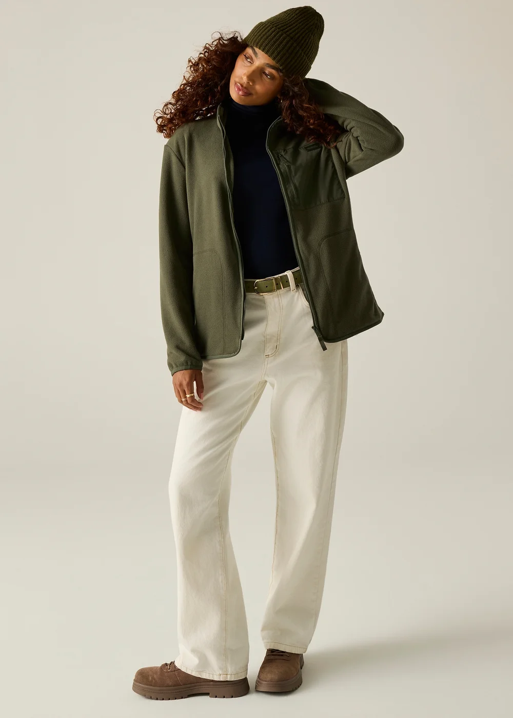 Regatta Khaki Frankie Half Zip Warm Fleece - 10 Image 6