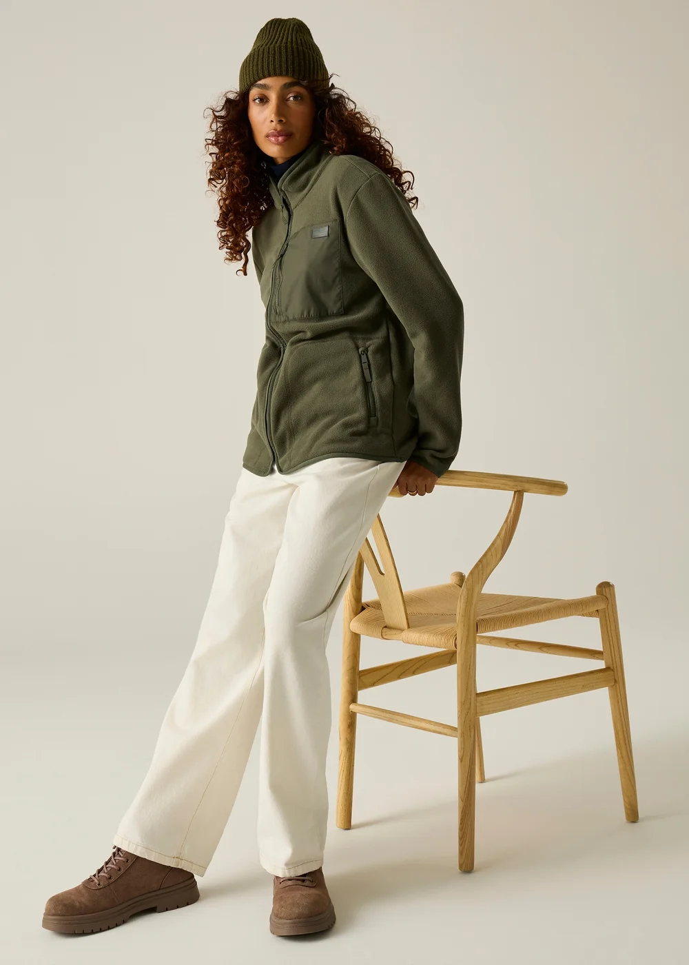 Regatta Khaki Frankie Half Zip Warm Fleece - 10 Image 2