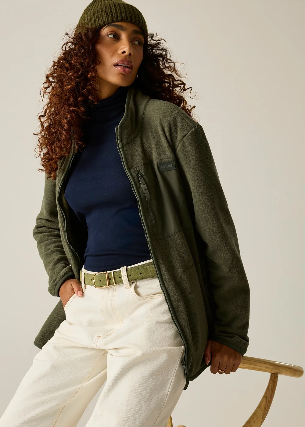 Regatta Khaki Frankie Half Zip Warm Fleece - 10 Image 5