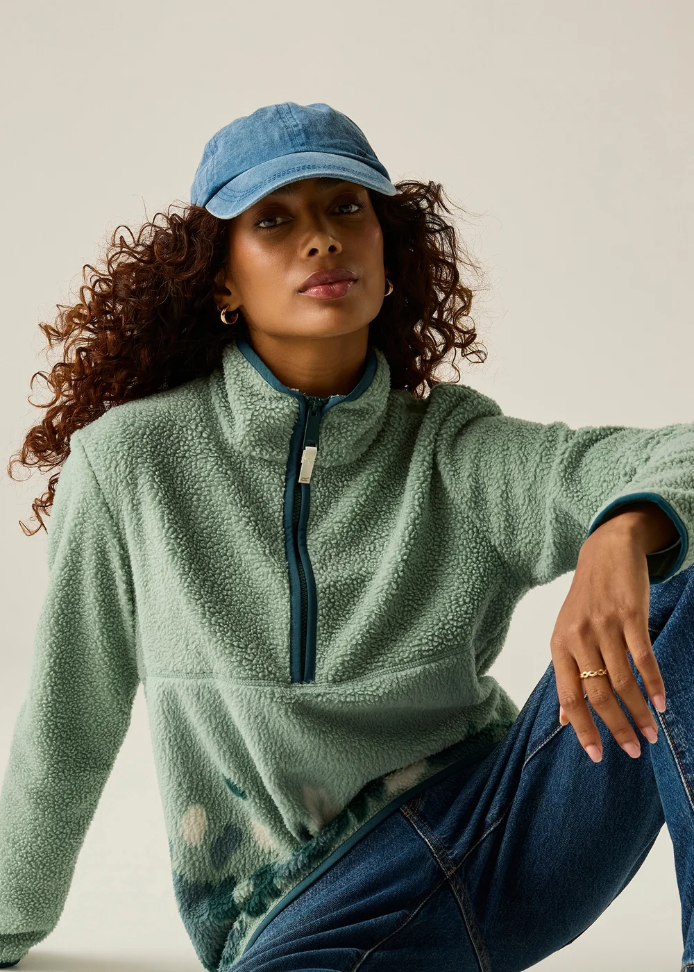 Regatta Soft Green Frankie Borg Half Zip Warm Fleece - 18 Image 5