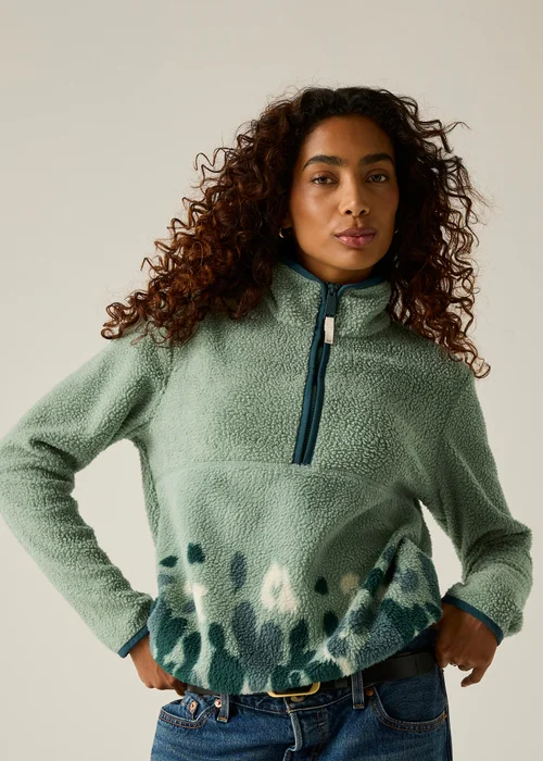 Regatta Soft Green Frankie Borg Half Zip Warm Fleece - 18 Image 2