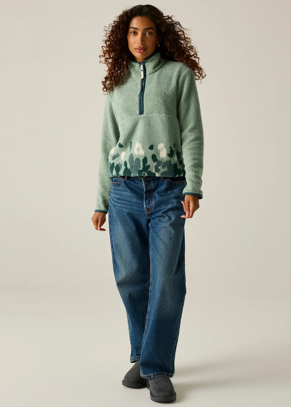 Regatta Soft Green Frankie Borg Half Zip Warm Fleece - 18 Image 4