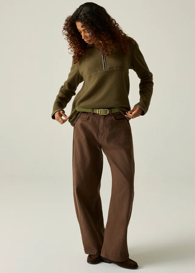 Regatta Dark Green Frankie Borg Half Zip Warm Fleece