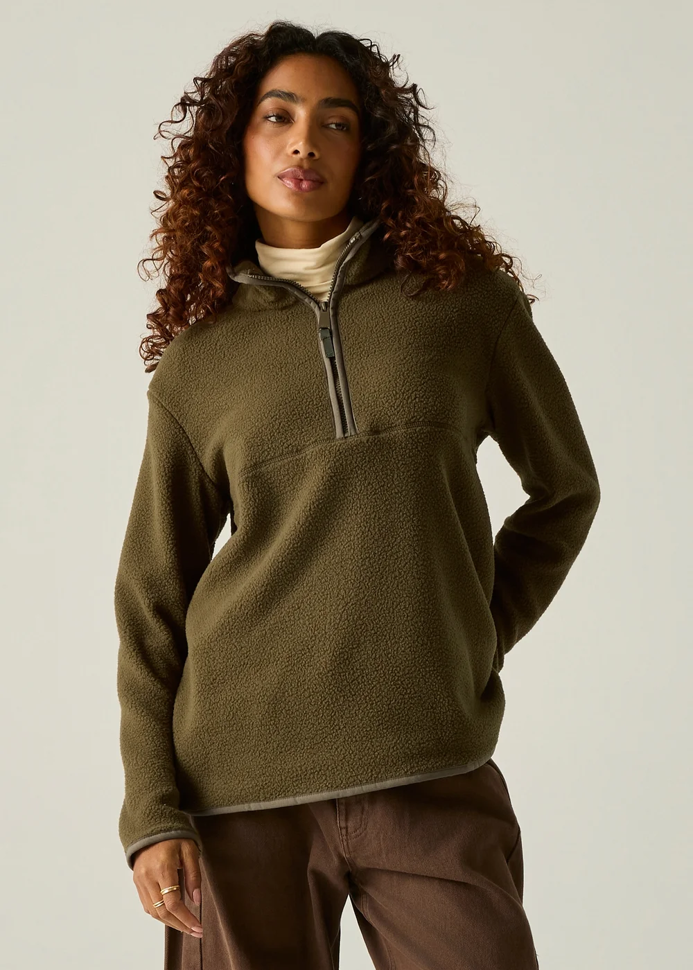 Regatta Dark Green Frankie Borg Half Zip Warm Fleece - 16 Image 6