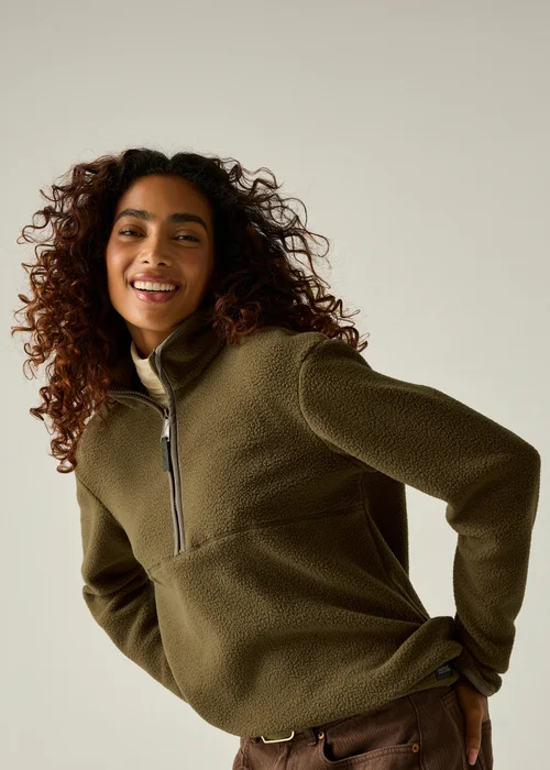 Regatta Dark Green Frankie Borg Half Zip Warm Fleece - 16 Image 4