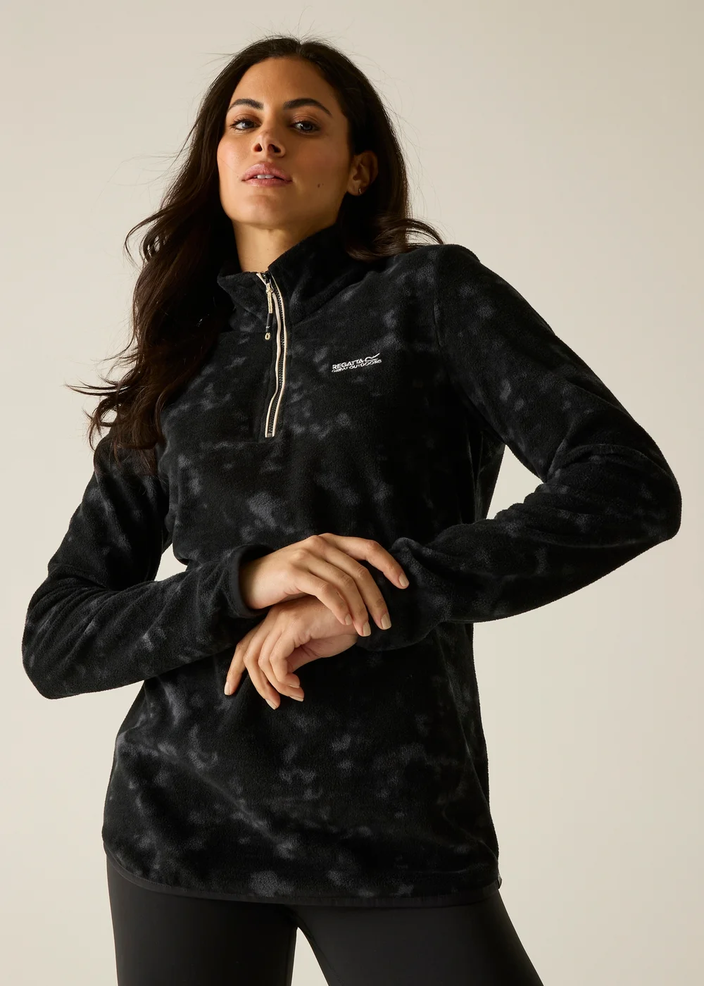 Regatta Black Margot 1/4 Zip Soft Fleece - 14 Image 1