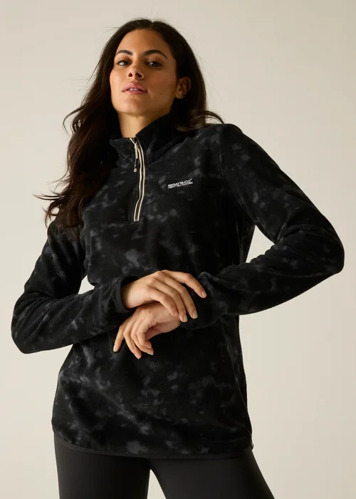 Regatta Black Margot 1/4 Zip Soft Fleece - 14 Image 1
