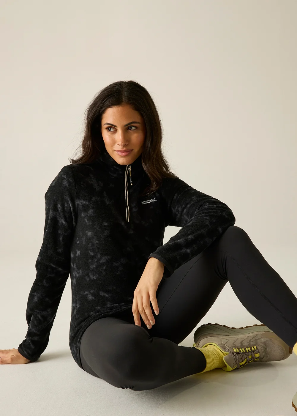 Regatta Black Margot 1/4 Zip Soft Fleece - 14 Image 5