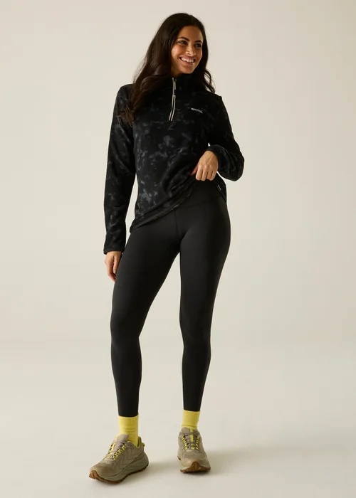 Regatta Black Margot 1/4 Zip Soft Fleece - 14 Image 3