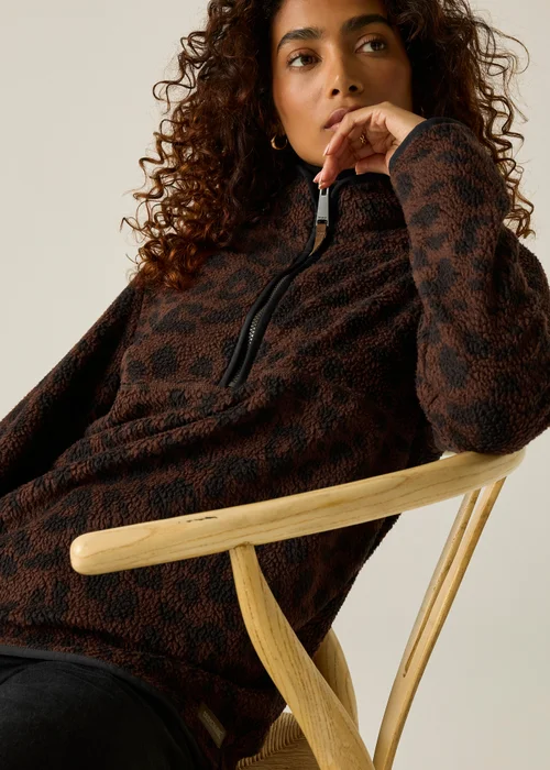 Regatta Leopard Frankie Borg Half Zip Warm Fleece - 12 Image 5