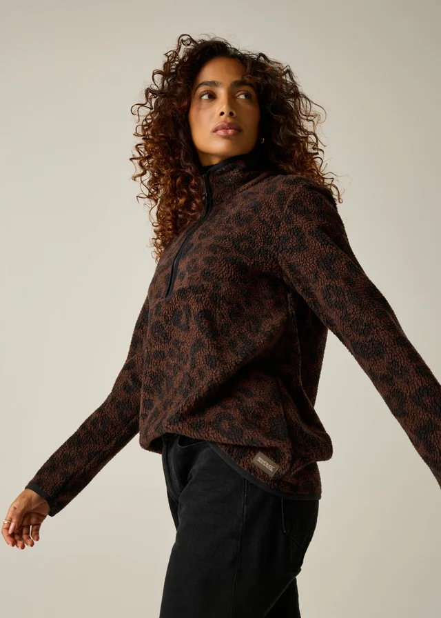 Regatta Leopard Frankie Borg Half Zip Warm Fleece