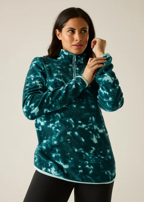 Regatta Turquoise Margot 1/4 Zip Soft Fleece - 14 Image 1