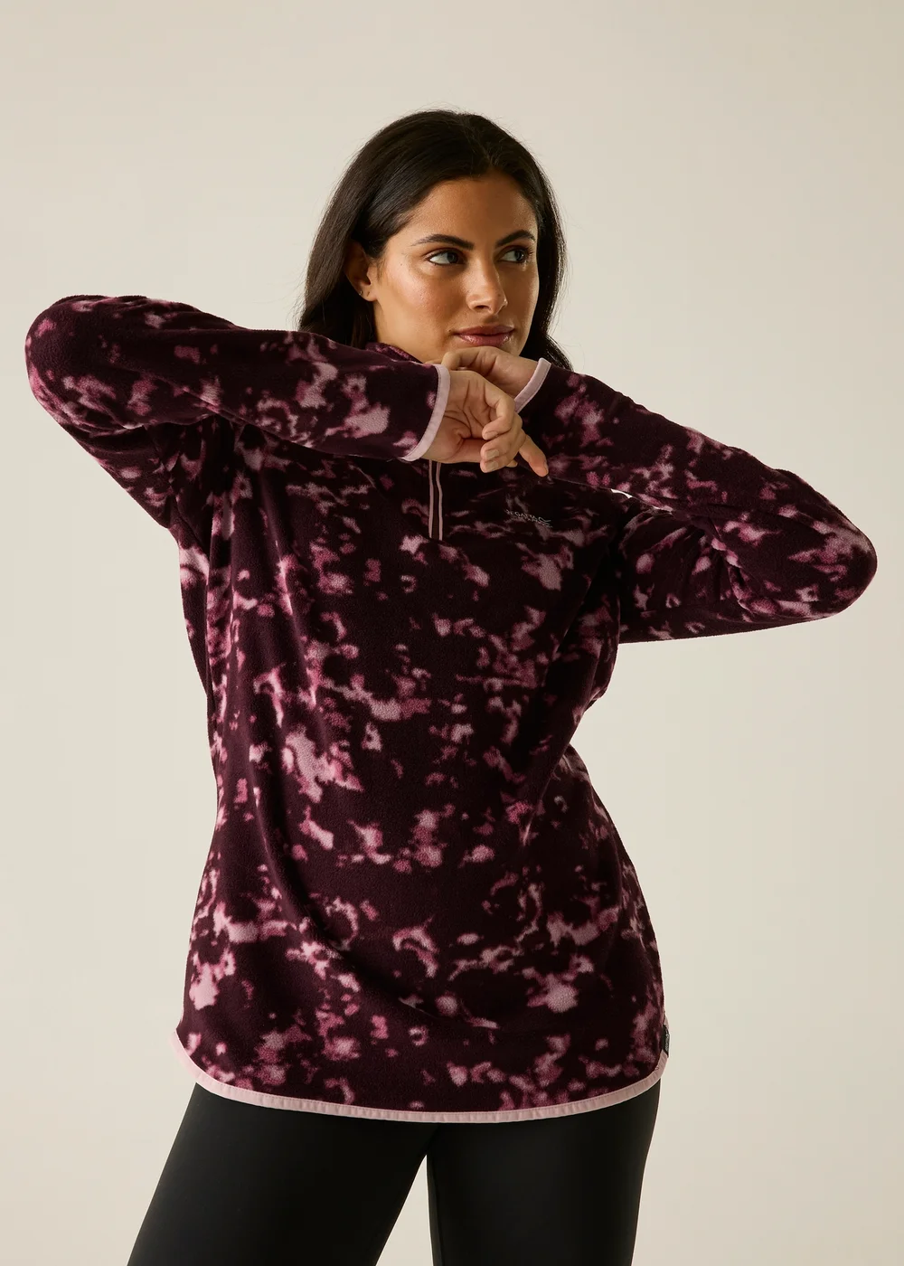 Regatta Aubergine Margot 1/4 Zip Soft Fleece - 14 Image 1