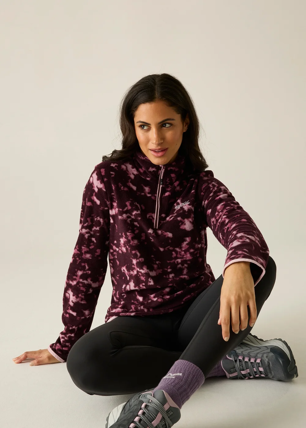 Regatta Aubergine Margot 1/4 Zip Soft Fleece - 14 Image 4