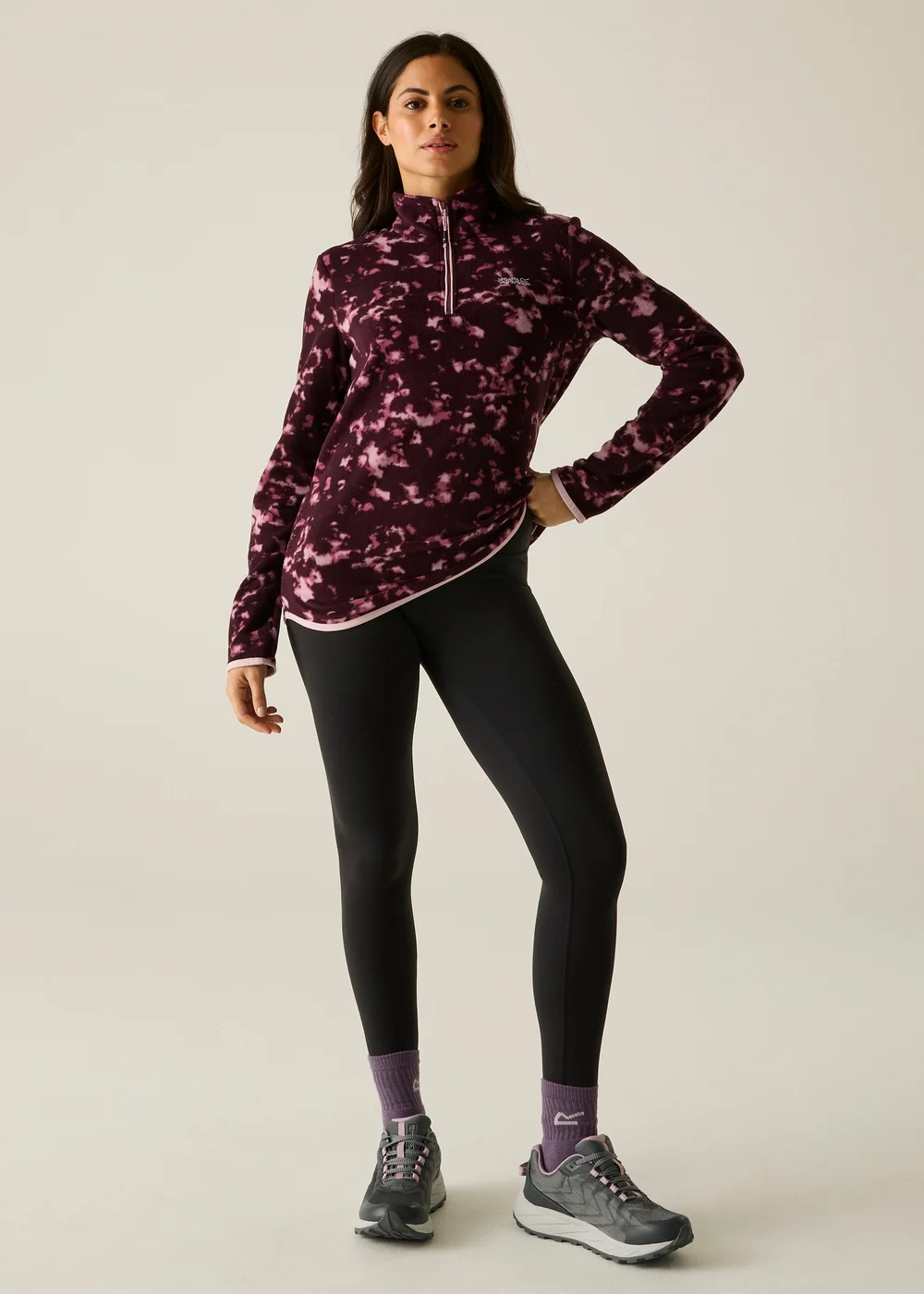 Regatta Aubergine Margot 1/4 Zip Soft Fleece - 14 Image 3