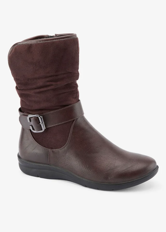 Cotton Traders Hazelnut Flexisole Mid-Calf Boots
