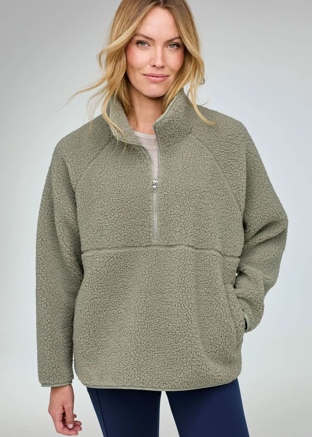 CT Active Meadow Oversized Half Zip Fleece Top
