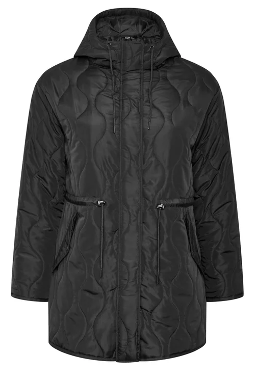 Yours Curve Black Lightweight Padded Jacket - 18 Image 5