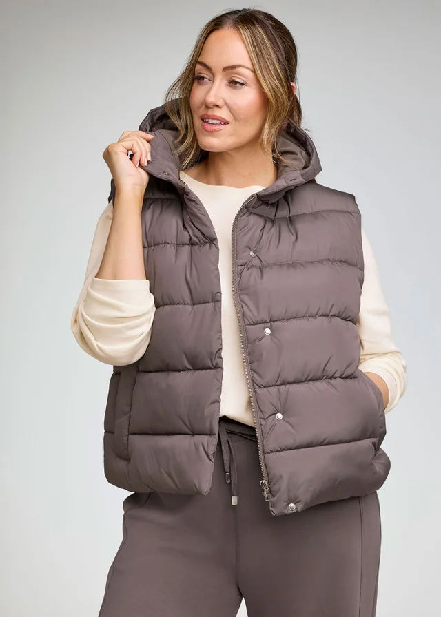 CT Active Dusty Mink Quilted Gilet With Pockets