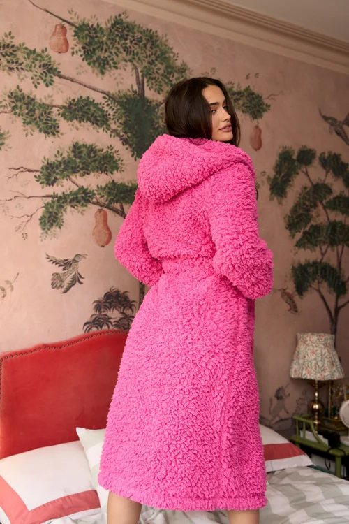 JimJam Lux Borg Dressing Pink Gown - S/M Image 3