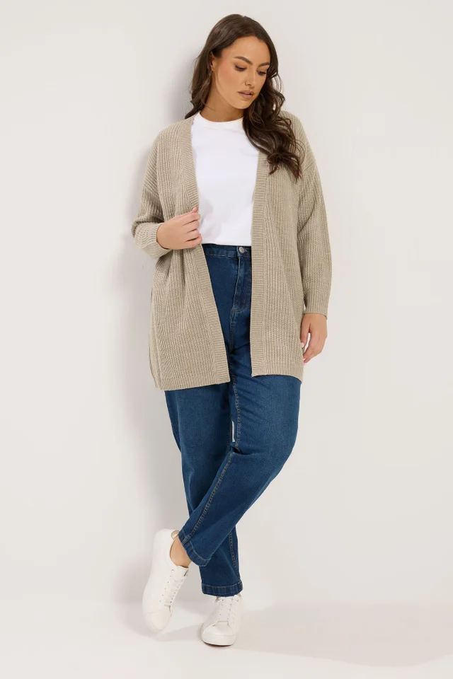 Yours Curve Natural Brown Essential Cardigan