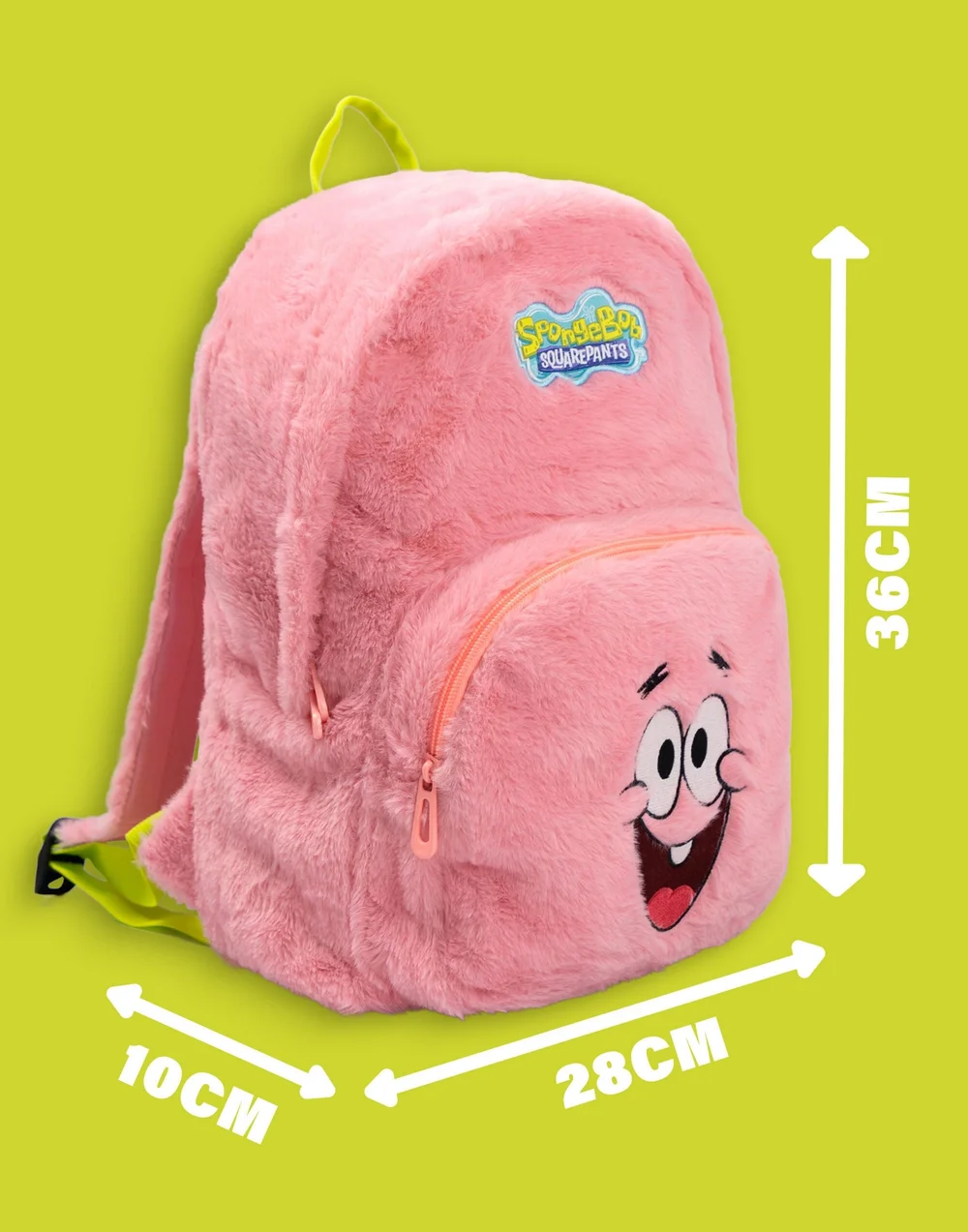 Vanilla Underground SpongeBob SquarePants Unisex Kids Pink Furry Patrick Backpack (One Size) - One Size Image 3