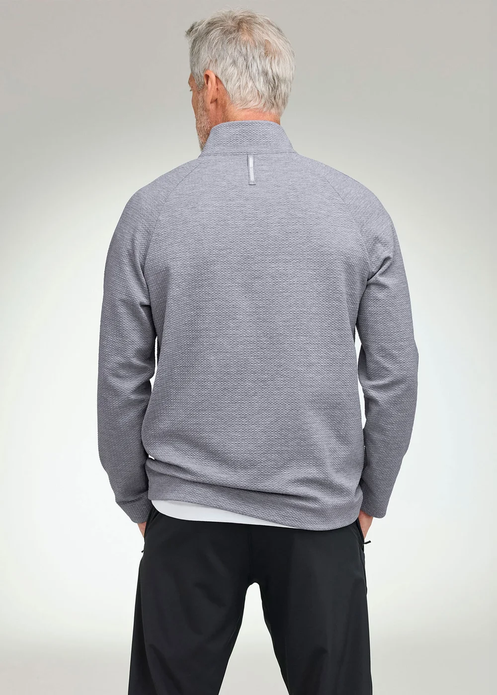 CT Active Frost Grey Long Sleeve Textured Half Zip Top - 3XL Image 3