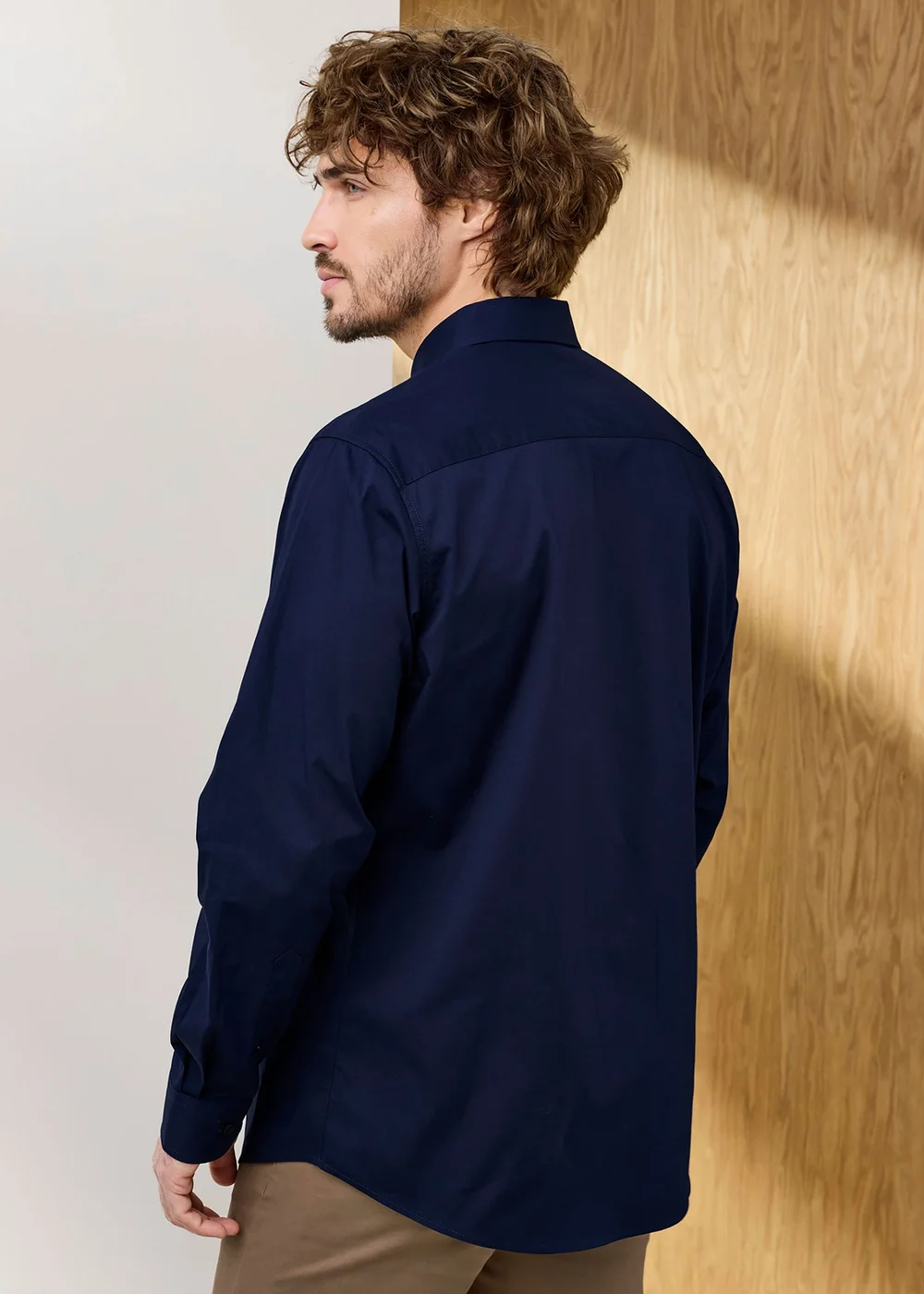 Cotton Traders Ink Signature Long Sleeve Stretch Poplin Shirt - L Image 3