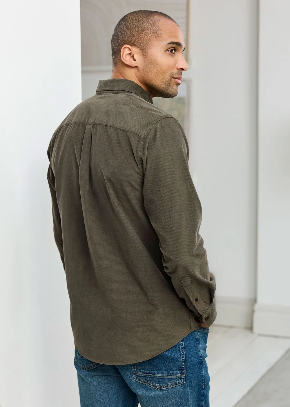 Cotton Traders Dark Forest Long Sleeve Cord Shirt - 3XL Image 3