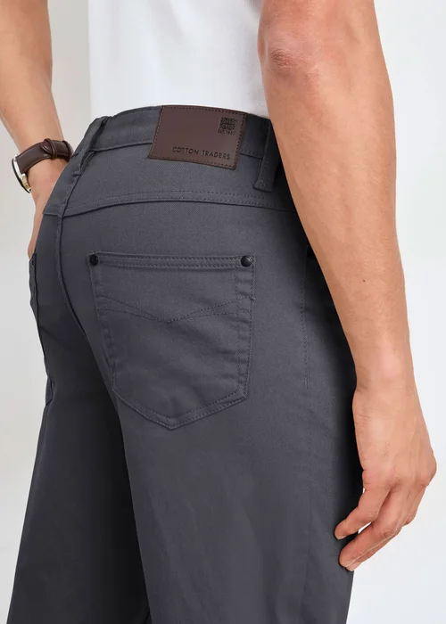 Cotton Traders Washed Charcoal Mens Coloured Jeans - 32/L32 Image 4
