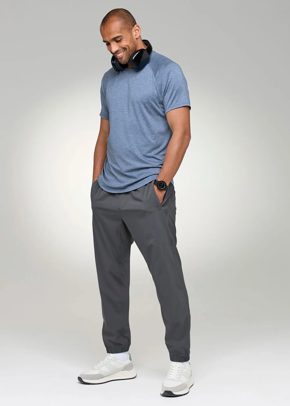CT Active Washed Charcoal Pull On Trousers - L/L29 Image 1