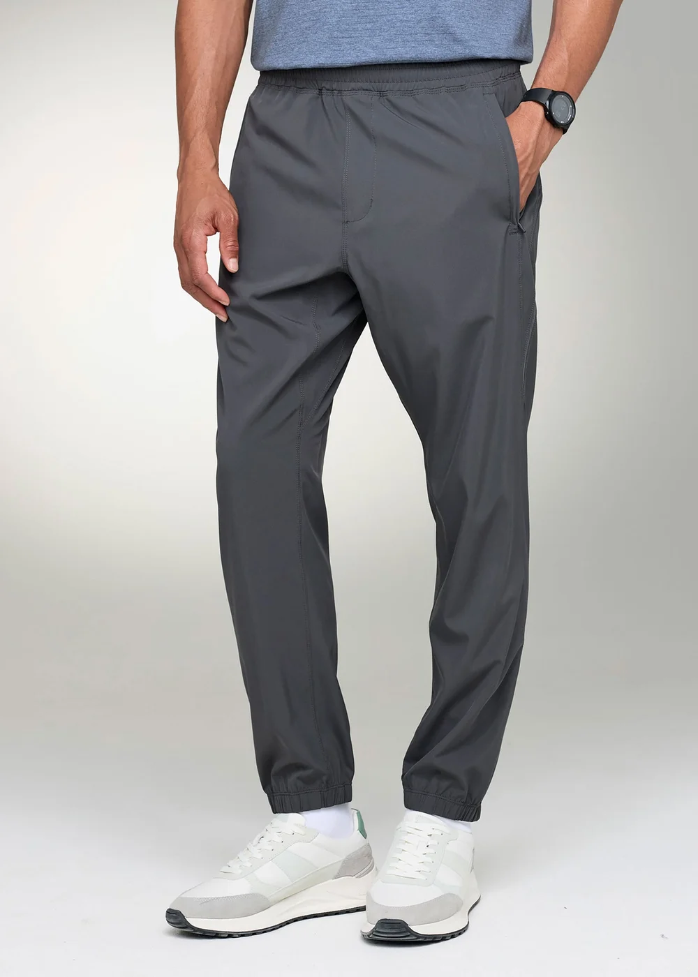 CT Active Washed Charcoal Pull On Trousers - L/L29 Image 2