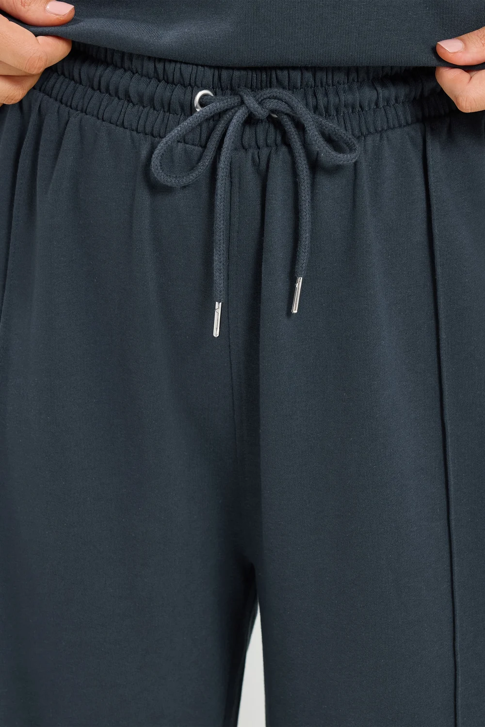 Yours Curve Navy Blue Sweatshirt & Jogger Set - 34-36/L28 Image 4