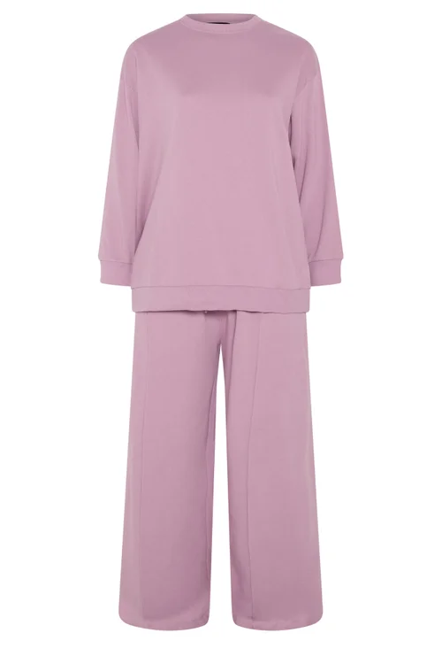 Yours Curve Light Pink Sweatshirt & Jogger Set - 22-24/L30 Image 5