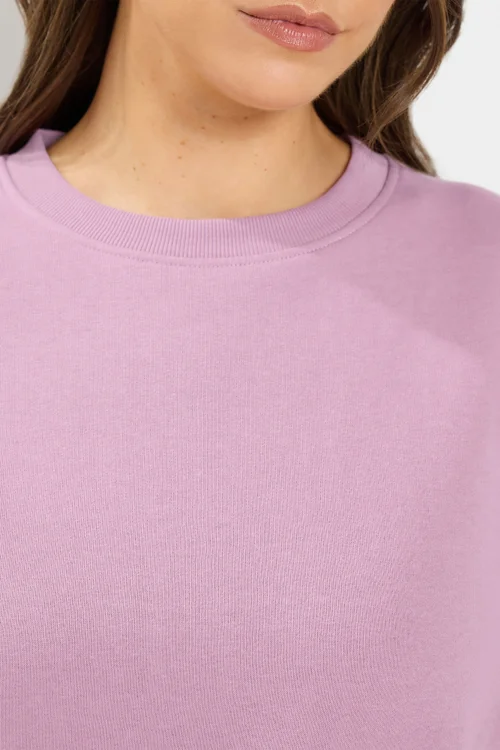 Yours Curve Light Pink Sweatshirt & Jogger Set - 22-24/L30 Image 3