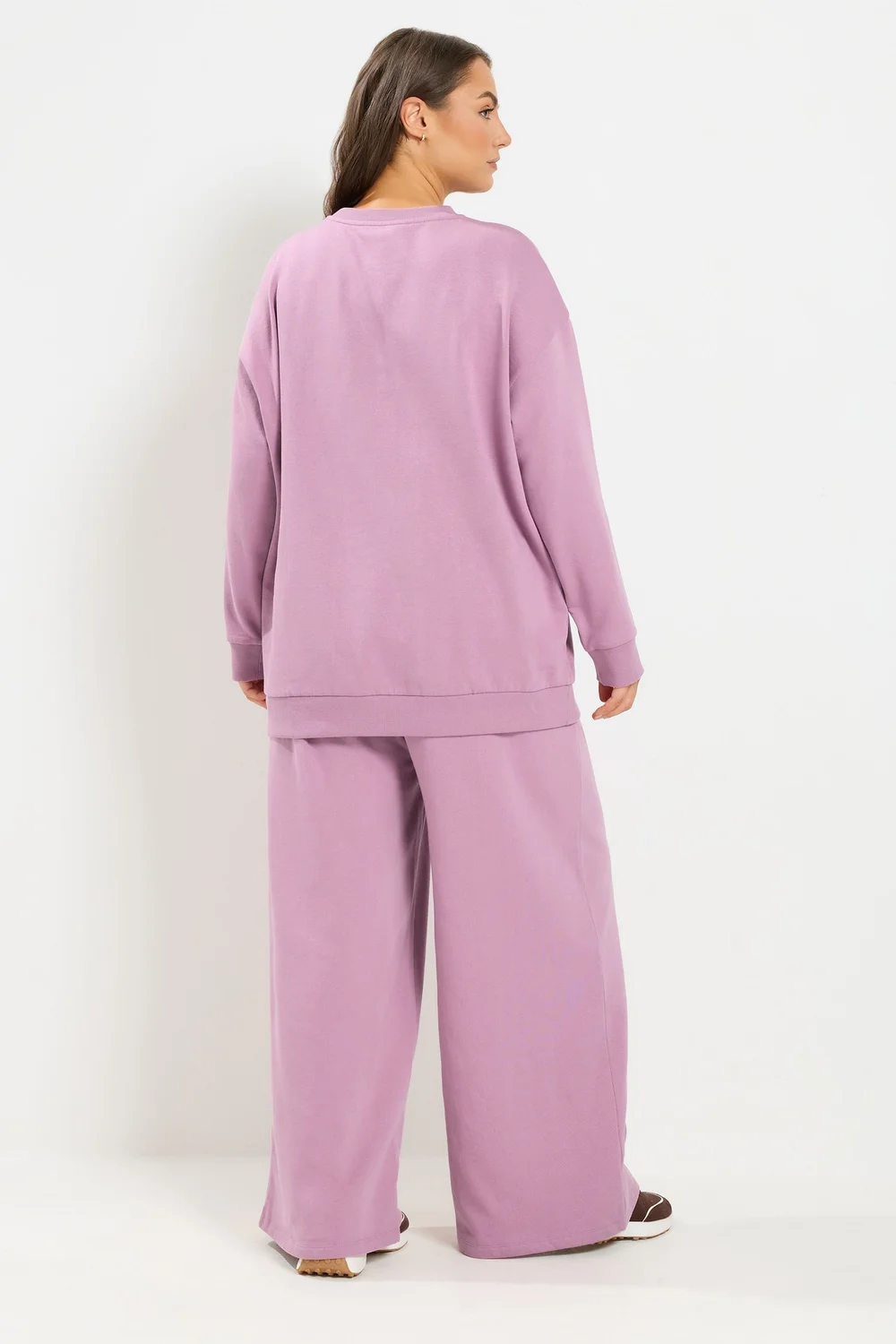 Yours Curve Light Pink Sweatshirt & Jogger Set - 22-24/L30 Image 2