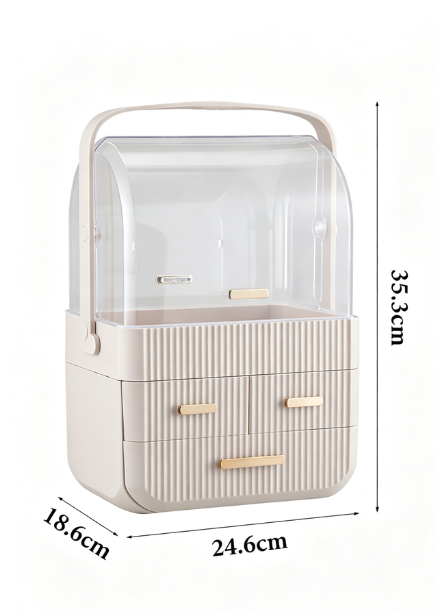 Lifeideas Desktop 3 Drawers Beauty Orgaizer