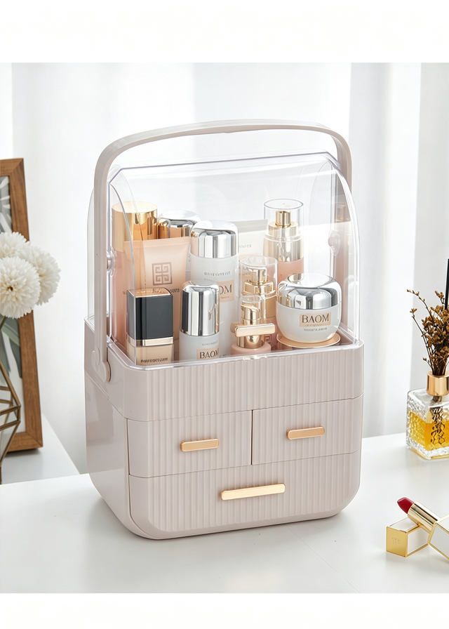 Lifeideas Desktop 3 Drawers Beauty Orgaizer