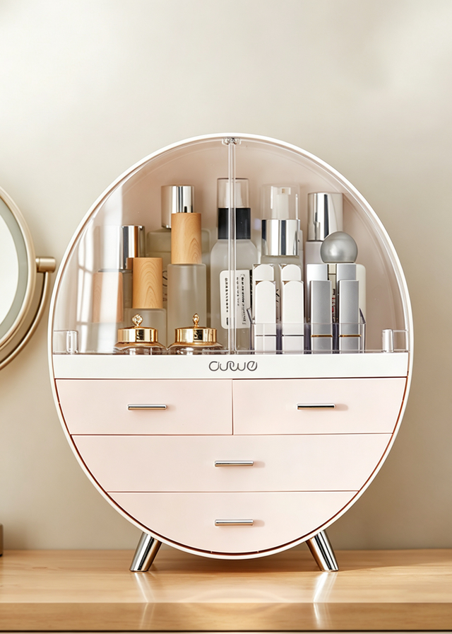 Lifeideas Tabletop Round Beauty Organiser