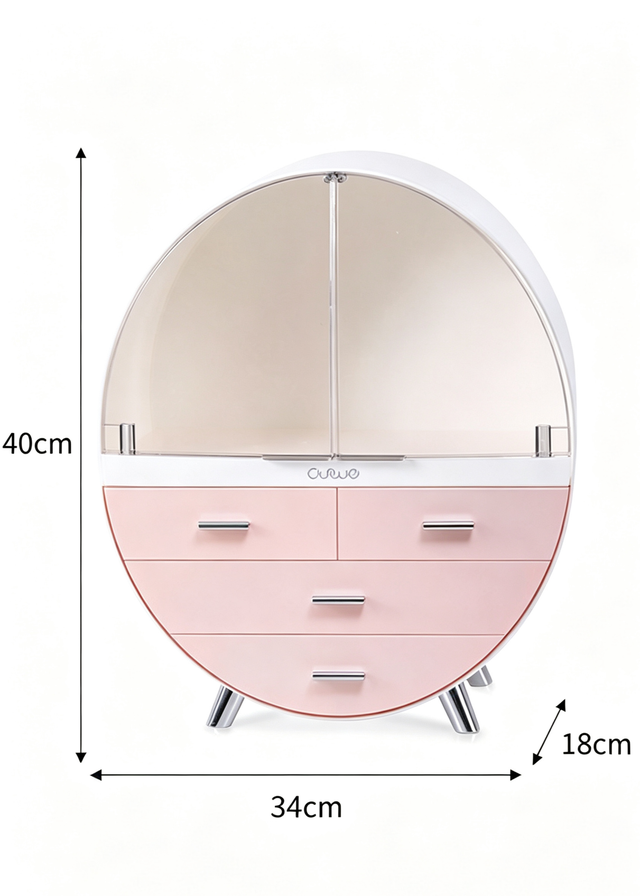 Lifeideas Tabletop Round Beauty Organiser