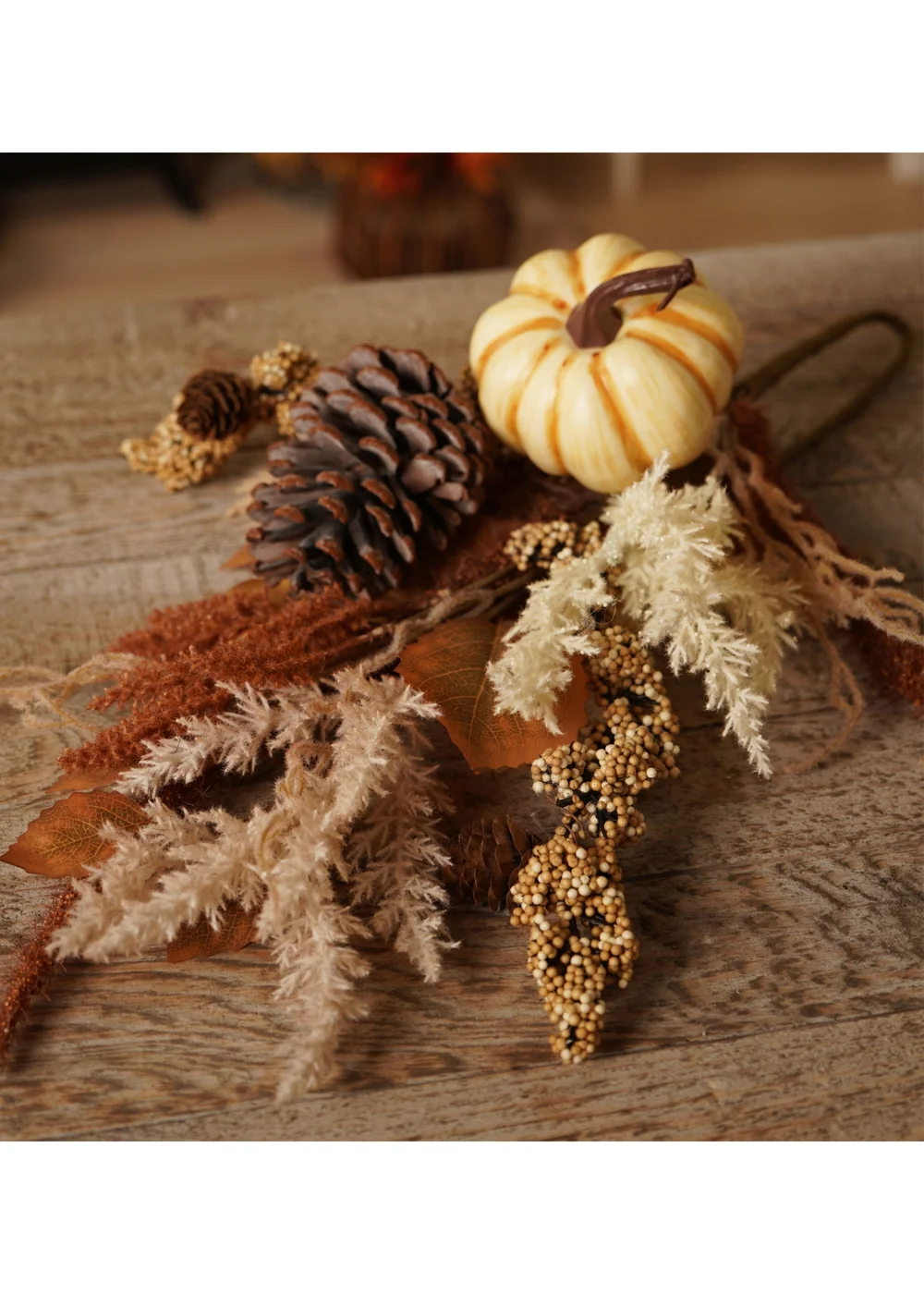 Country Living Neutral Autumn Pumpkin Floral Pick 70cm - One Size Image 4