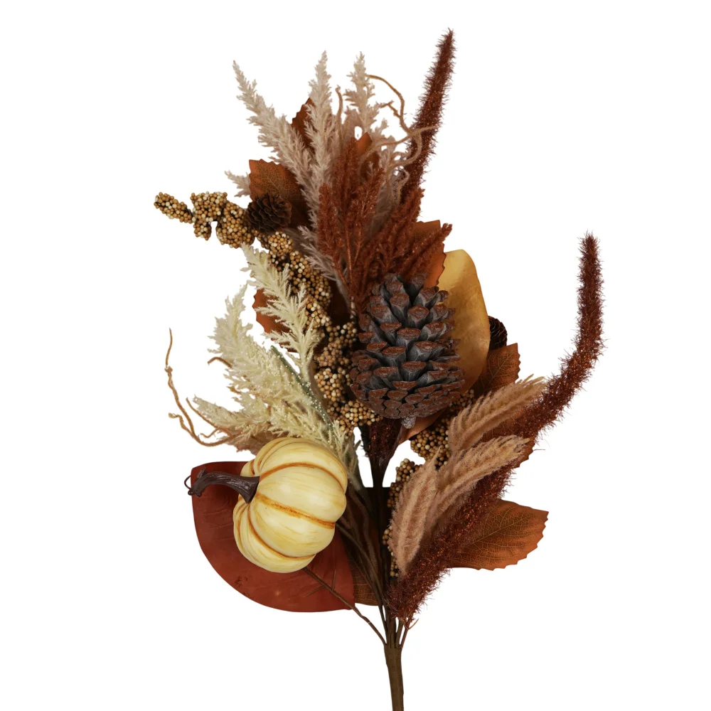 Country Living Neutral Autumn Pumpkin Floral Pick 70cm - One Size Image 3