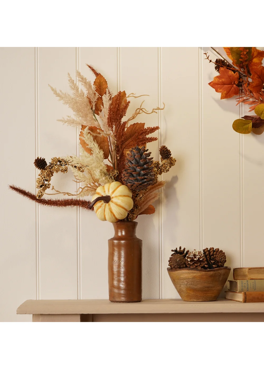 Country Living Neutral Autumn Pumpkin Floral Pick 70cm - One Size Image 5