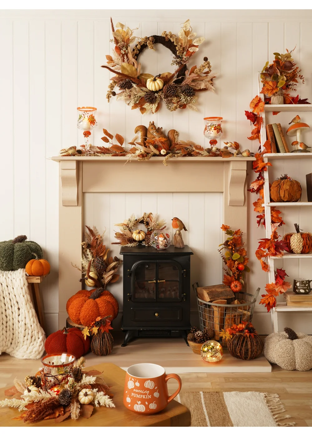 Country Living Neutral Autumn Pumpkin Floral Pick 70cm - One Size Image 6