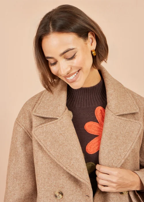 Yumi Beige Boxy Cropped Jacket - 16 Image 5