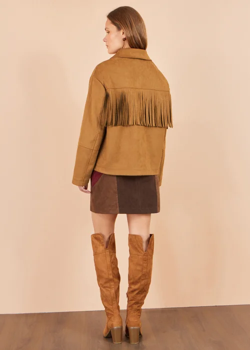 Yumi Brown Faux Suede Tassel Jacket - 18 Image 3
